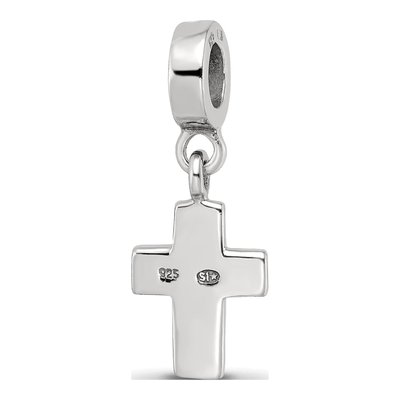 Sterling Silver Crystal Cross Dangle Bead – view 5