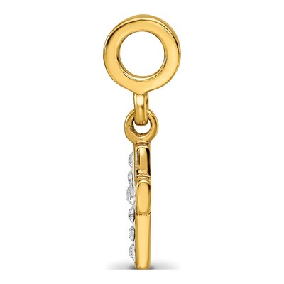 Gold-Plated Sterling Silver Crystal Cross Dangle Bead – view 4