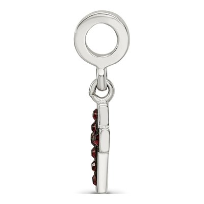 Sterling Silver Crystal Cross Dangle Bead – view 4