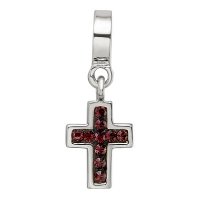Sterling Silver Crystal Cross Dangle Bead – view 6