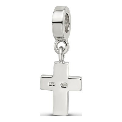 Sterling Silver Crystal Cross Dangle Bead – view 7