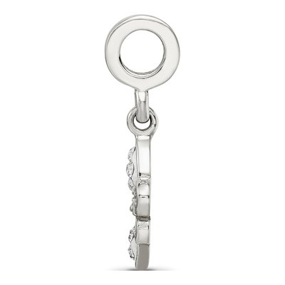 Sterling Silver Crystal Fleur de Lis Bead – view 4