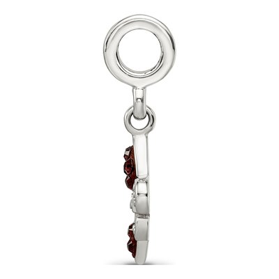Sterling Silver Crystal Fleur de Lis Dangle Bead – view 4