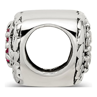 Sterling Silver CZ Cross Heart Bead – view 4