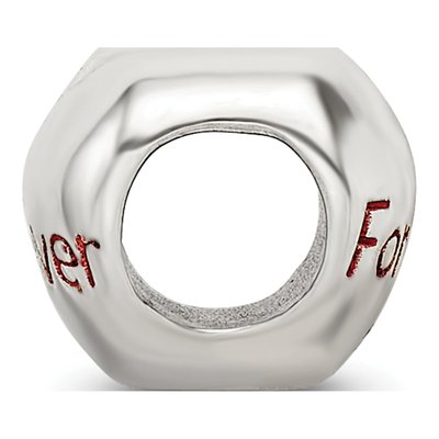 Sterling Silver Enameled Forever Heart Bead – view 4