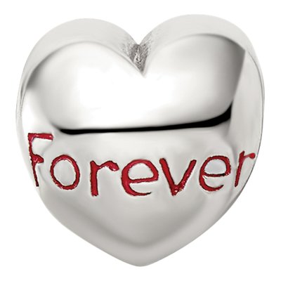 Sterling Silver Enameled Forever Heart Bead – view 5