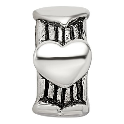 Sterling Silver Heart Bead – view 5