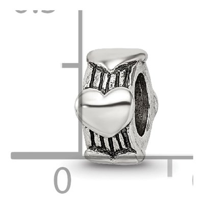 Sterling Silver Heart Bead – view 6
