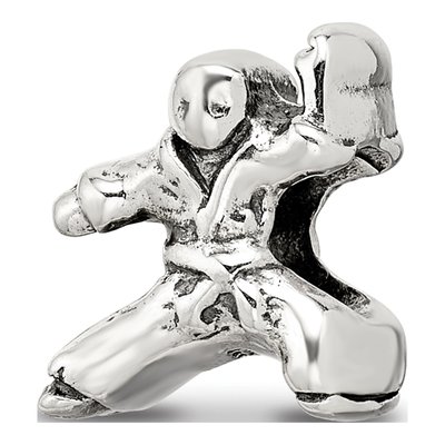 Sterling Silver Karate Person Bead