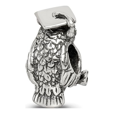 Sterling Silver Wise Owl Bead – view 7