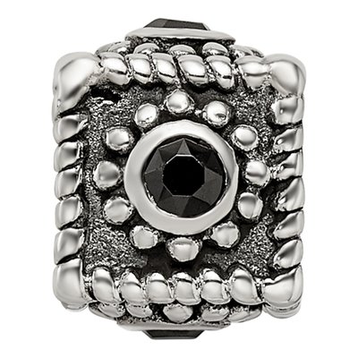 Sterling Silver CZ Square Bead – view 6