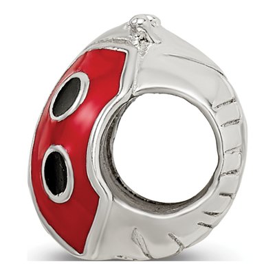Sterling Silver Crystal Ladybug Bead – view 2