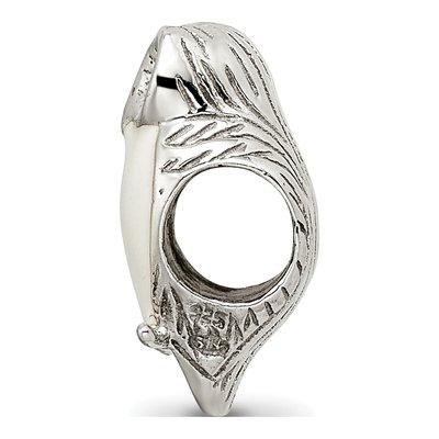 Sterling Silver Enameled Wise Owl Bead – view 2