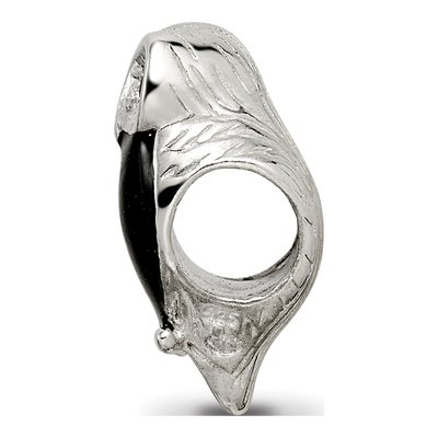 Sterling Silver Enameled Wise Owl Bead – view 4