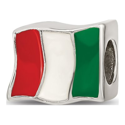 Sterling Silver Flag Bead – view 7