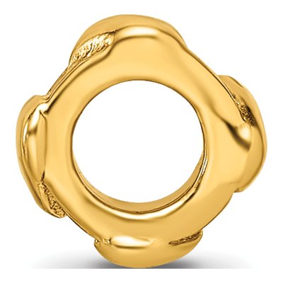 Gold-Plated Sterling Silver Heart Bead – view 4