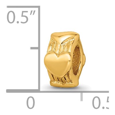 Gold-Plated Sterling Silver Heart Bead – view 6