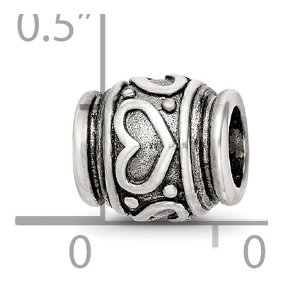 Sterling Silver Heart Bead – view 6