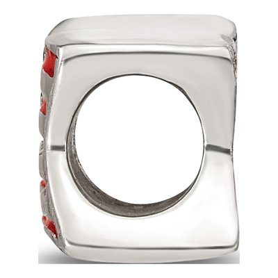 Sterling Silver Flag Bead – view 4