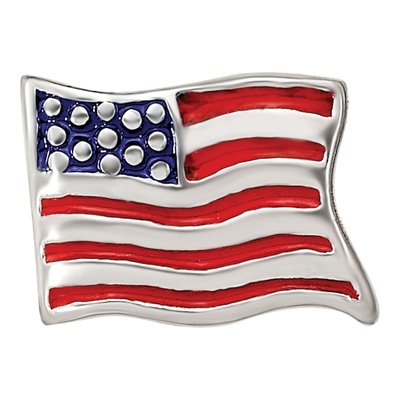 Sterling Silver Flag Bead – view 5