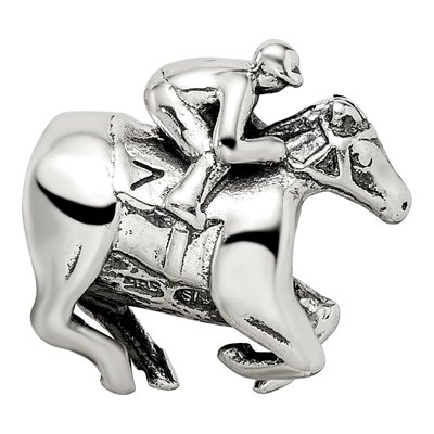 Sterling Silver Race Horse Bead – view 5