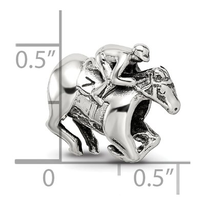 Sterling Silver Race Horse Bead – view 6