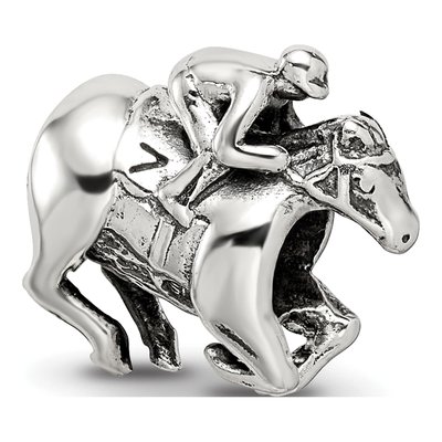 Sterling Silver Race Horse Bead