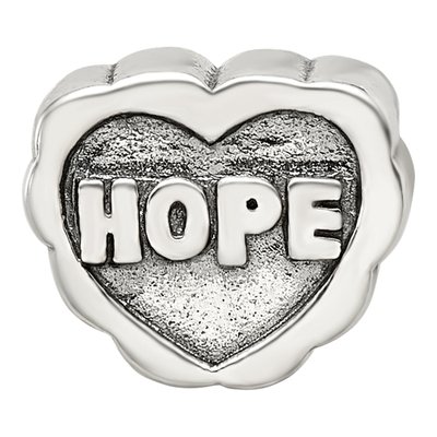 Sterling Silver Hope Heart Bead – view 5