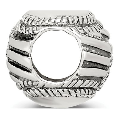 Sterling Silver Flag Baseball Bead – view 4