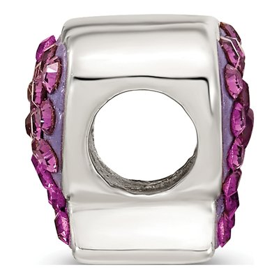 Sterling Silver Crystal Butterfly Bead – view 2