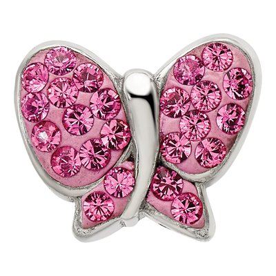 Sterling Silver Crystal Butterfly Bead – view 5