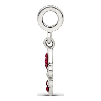 Sterling Silver Crystal Fleur de Lis Dangle Bead – view 4