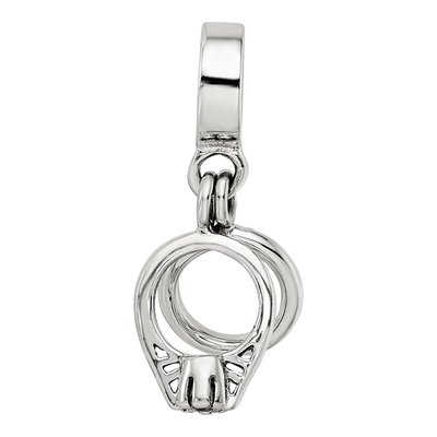 Sterling Silver CZ Bridal Dangle Bead – view 5