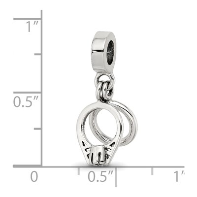 Sterling Silver CZ Bridal Dangle Bead – view 6