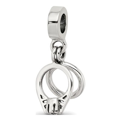 Sterling Silver CZ Bridal Dangle Bead
