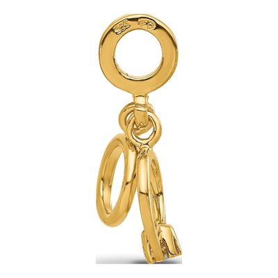 Gold-Plated Sterling Silver CZ Wedding Dangle Bead – view 3