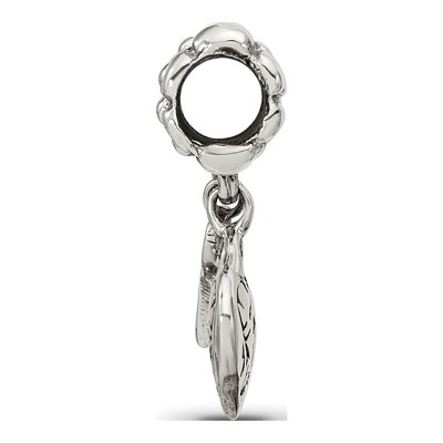 Sterling Silver Heart Key Dangle Bead – view 4