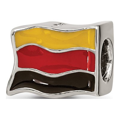 Sterling Silver Germany Flag Enamel Bead – view 6