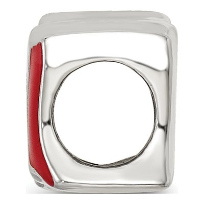 Sterling Silver Mexico Flag Enamel Bead – view 4