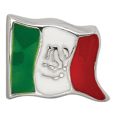 Sterling Silver Mexico Flag Enamel Bead – view 5
