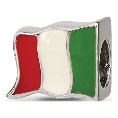 Sterling Silver Mexico Flag Enamel Bead – view 7