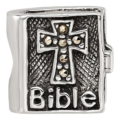 Sterling Silver Marcasite Cross Bible Bead – view 5