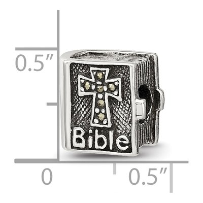 Sterling Silver Marcasite Cross Bible Bead – view 6