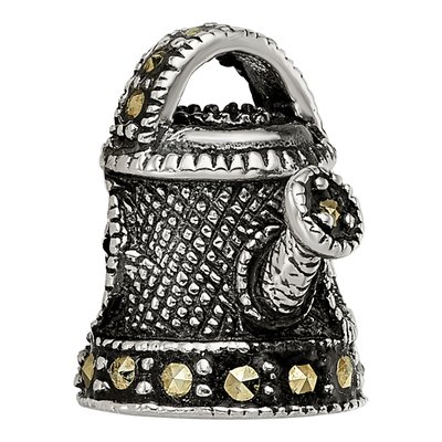 Sterling Silver Enameled Watering Can Bead – view 6