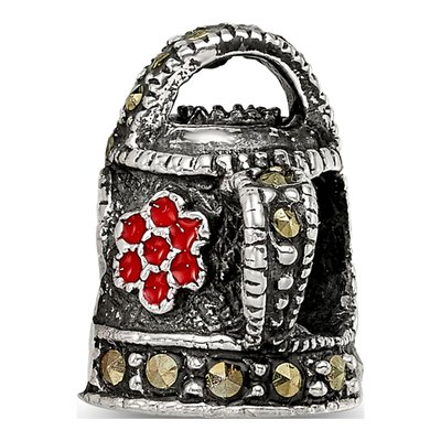 Sterling Silver Enameled Watering Can Bead – view 7