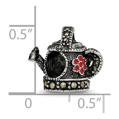 Sterling Silver Enameled Watering Can Bead – view 8