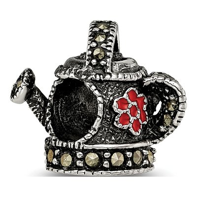 Sterling Silver Enameled Watering Can Bead