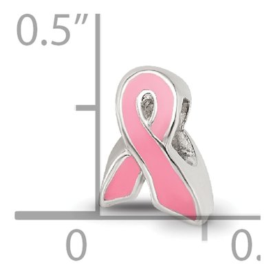 Sterling Silver Kids Pink Enamel Awareness Bead – view 5