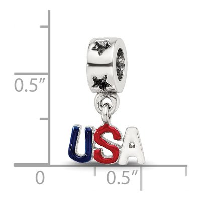 Sterling Silver Enameled Dangle Bead – view 5