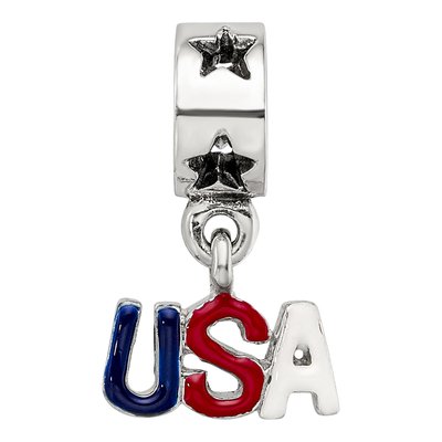 Sterling Silver Enameled Dangle Bead – view 6